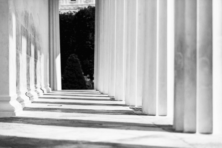 empty row of columns
